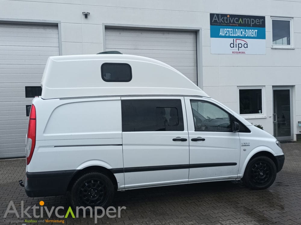 Hochdach Vito V-Klasse mit Dachfenster und Seitenfenster Hochdach Camper Feste GFK Dach