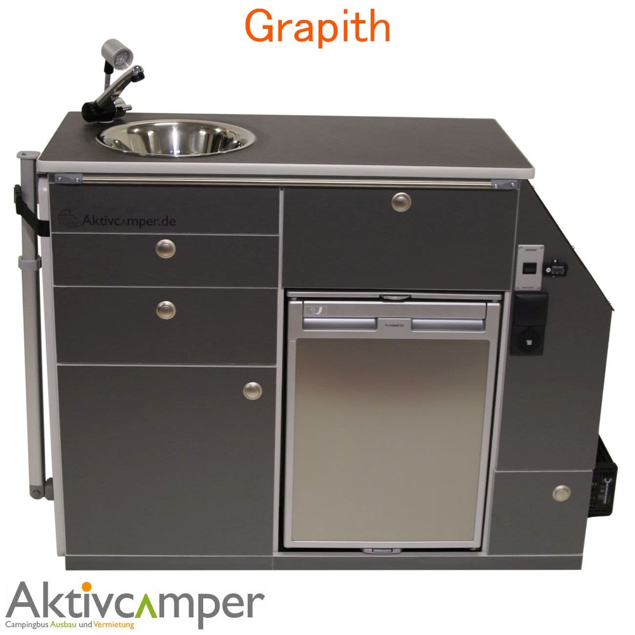 Küche Aktivcamper anthrazit front klein
