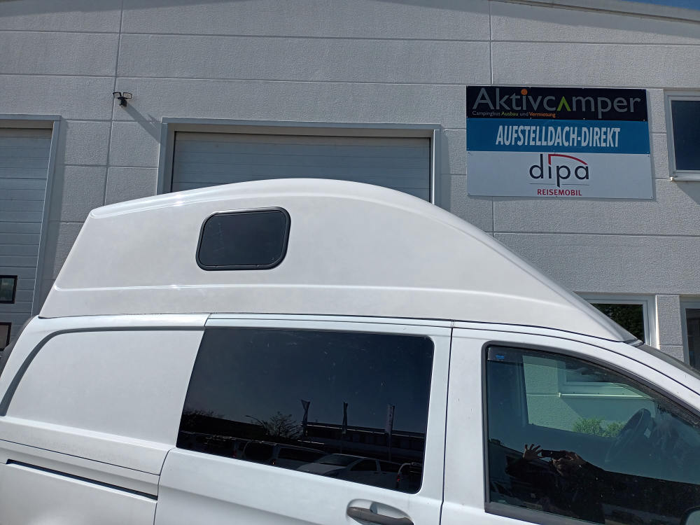 Hochdach Vito V-Klasse Mercedes festes Hochdach nachgerüstet alternative Aufstelldach Marco Polo Ansicht