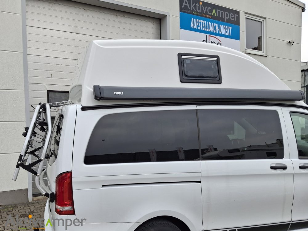 Hochdach Mercedes Vito V-Klasse Reimo fest mit Fenster und Markise Isolation ideal Seite