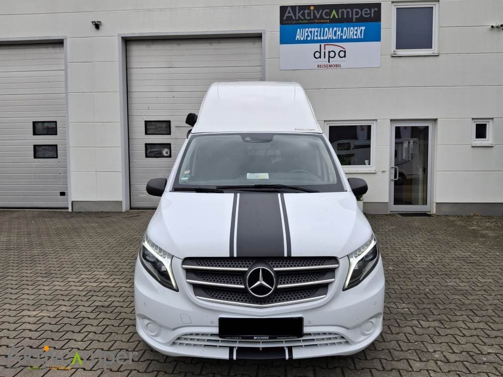 Hochdach Mercedes Vito V-Klasse Reimo fest mit Fenster und Markise Isolation ideal Front