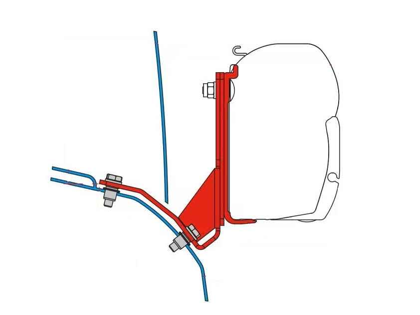 Fiamma Markisenhalter SCA AUfstelldach 212 und 214 Wandmontage Markisenhalter