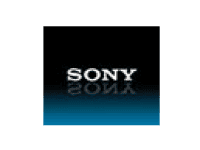 Sony logo featuring a reflective gradient effect