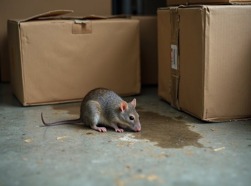 施工前：倉庫周辺ネズミ封鎖