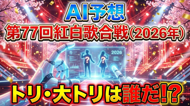 【AI予想】日本一早い！第77回紅白歌合戦（2026年）トリ・大トリ予想
