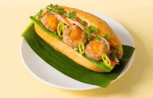 3. Salted Egg Pork Meatball Bánh Mì