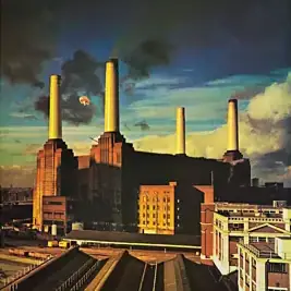 Animals cover with Battersea Power Station and a flying pig