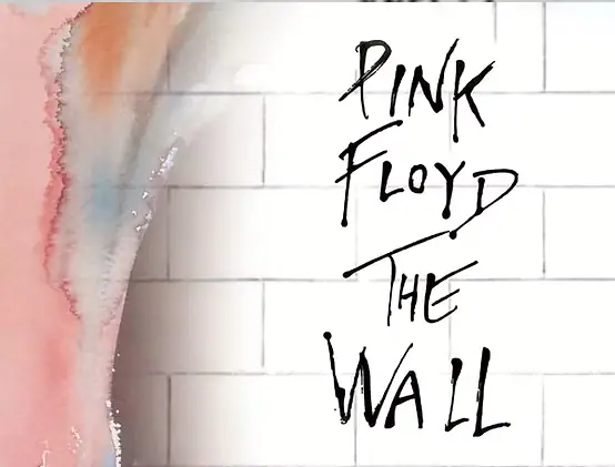 The Wall cover with white bricks and minimal typography