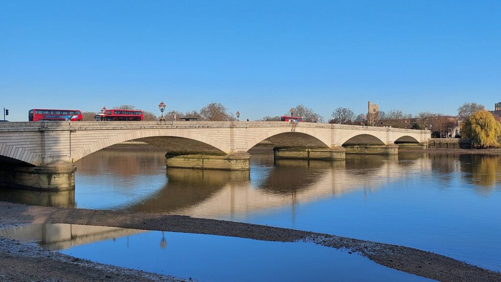 Putney Bridge over the Thames on a clear day