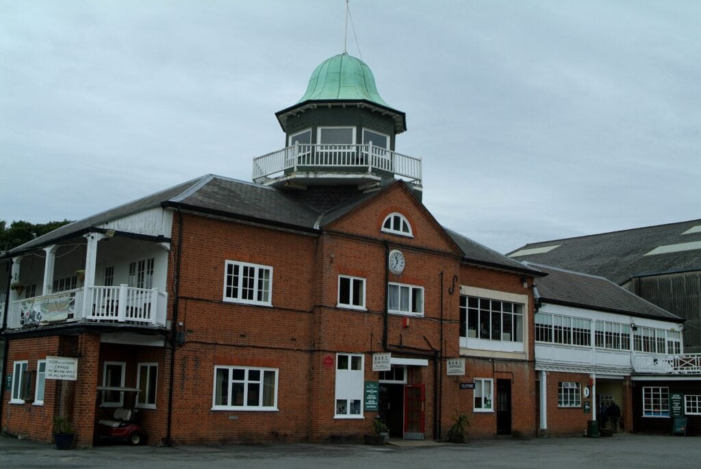 The historic Brooklands clubhouse, now part of Brooklands Museum, Weybridge. Photo: MartynDavies, CC BY-SA 3.0