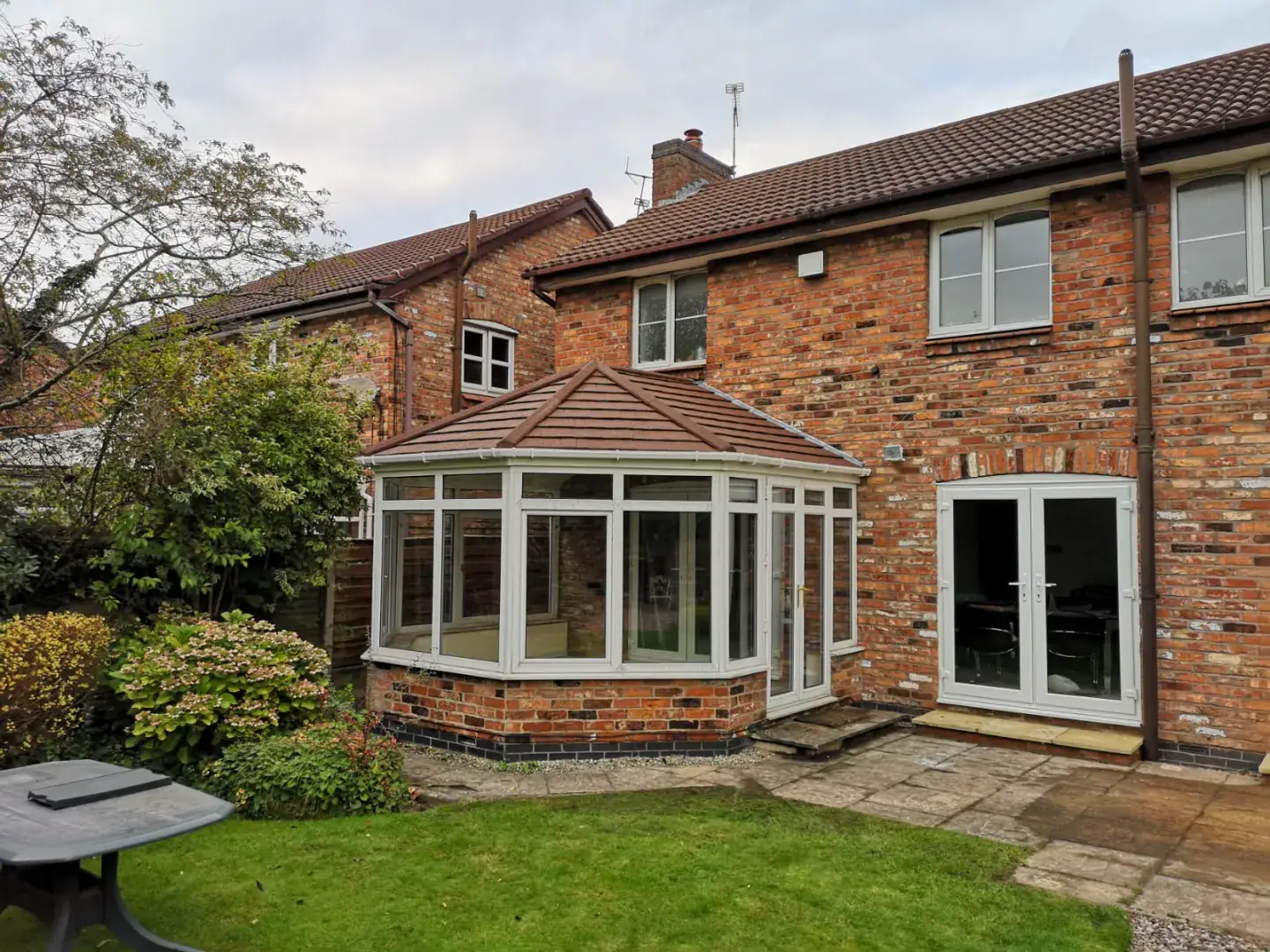 new built brick style conservatory