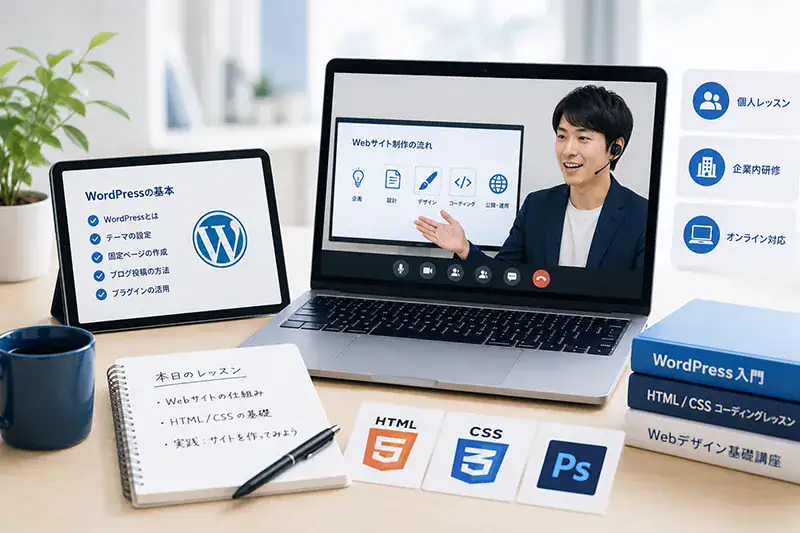 Web制作・WordPress講師業のイメージ
