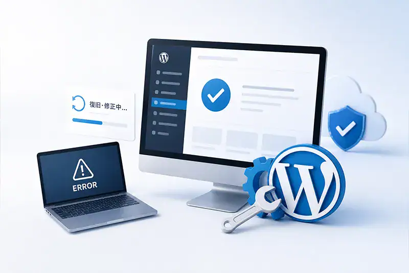 WordPress修正・復旧のイメージ