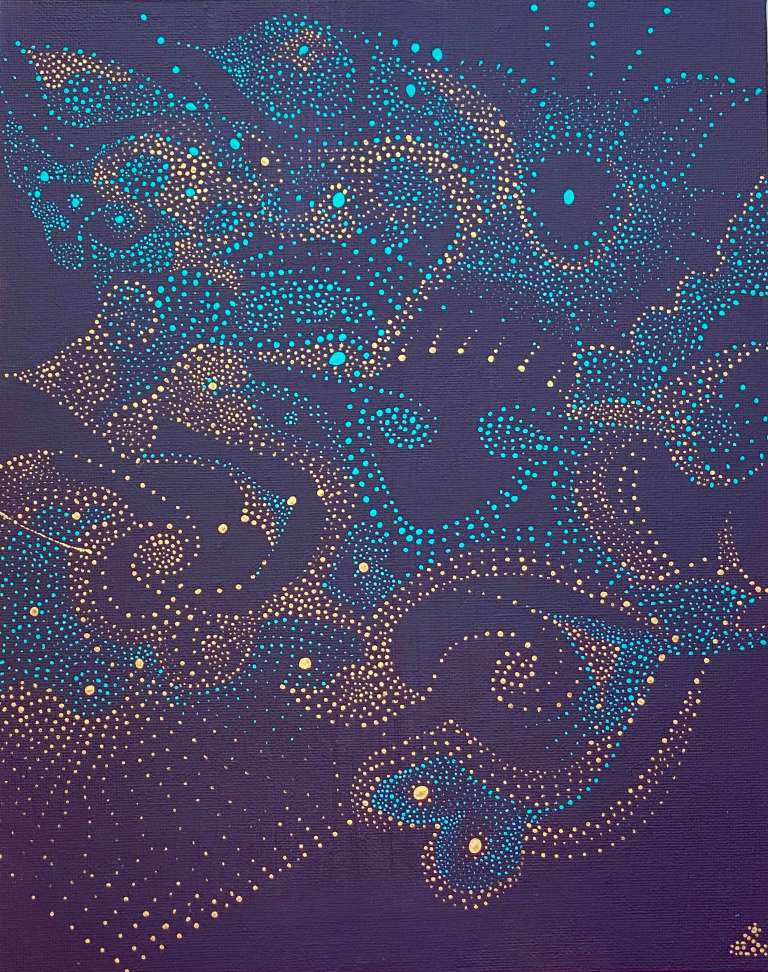 Peinture quantique au point créée pour Nabyl