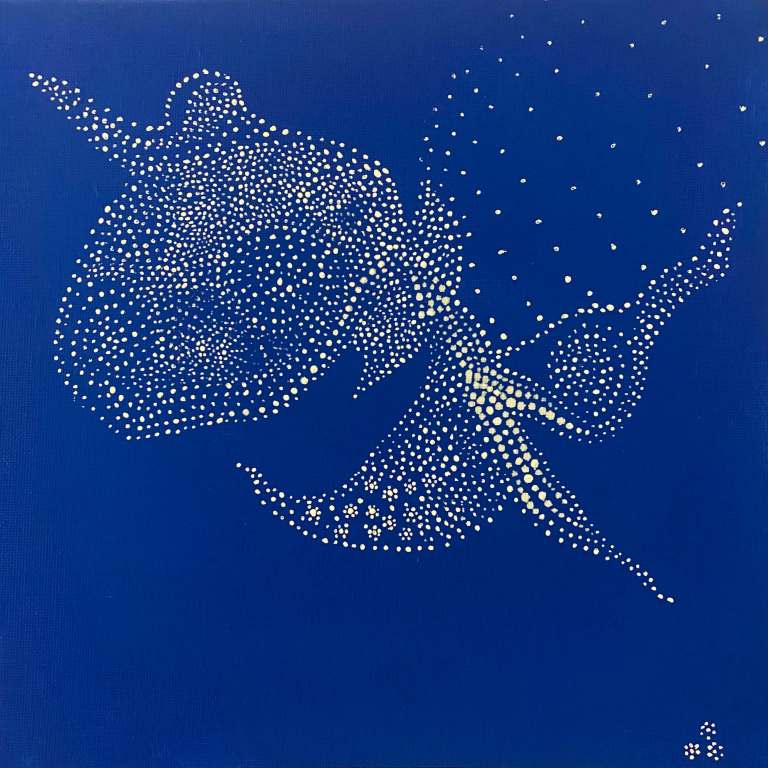 Peinture quantique au point créée pour Sabine