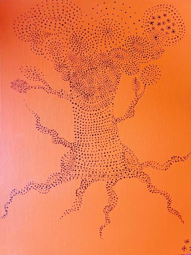 Peinture quantique au point créée pour Sophie