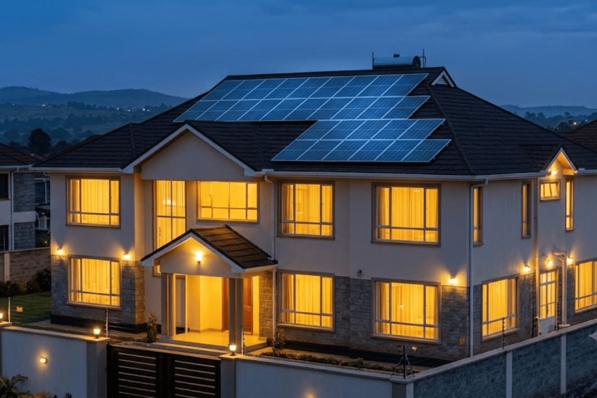 Solar llihts in a home