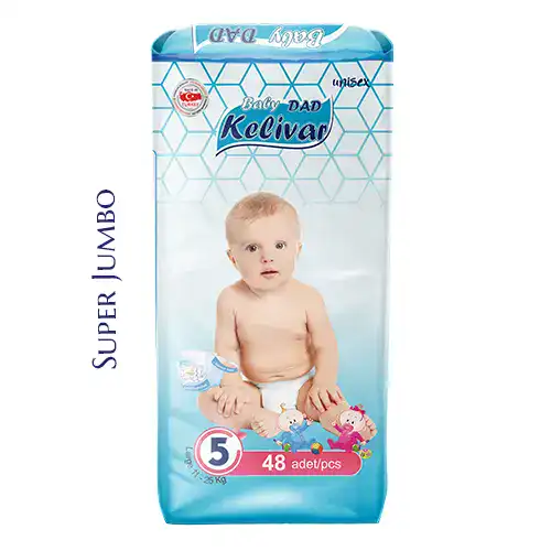 baby diapers Kelivar brand x-large size 48 pcs super jumbo packaging high absorbency leak protection bulk manufacturer