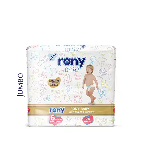 Baby diapers Rony brand extra large 24 pcs jumbo packaging high absorbency leak protection bulk manufacturer