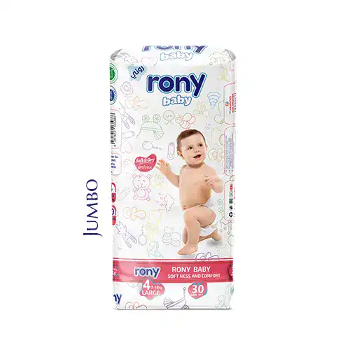 Baby diapers Rony brand large size 30 pcs jumbo packaging high absorbency leak protection bulk manufacturer