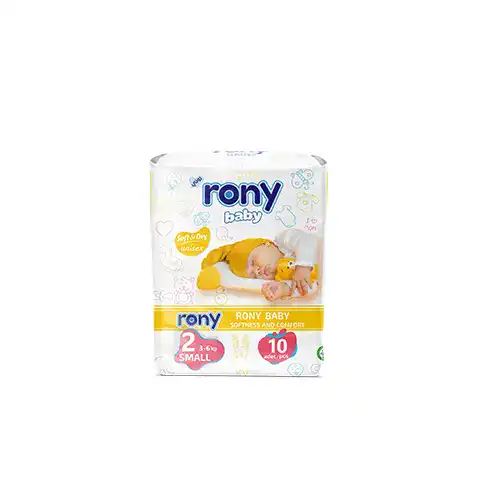 Baby diapers Rony brand small size 10 pcs mini packaging high absorbency leak protection bulk manufacturer