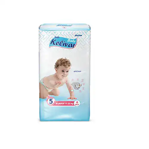 baby diapers kelivar brand x-large size 6 pcs mini packaging soft dry technology wholesale