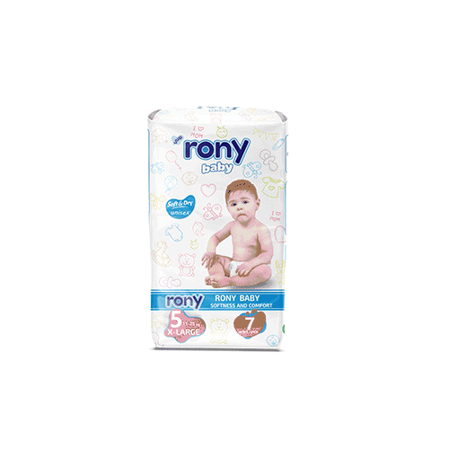 Baby diapers Rony brand x-large 7 pcs mini packaging high absorbency leak protection bulk manufacturer