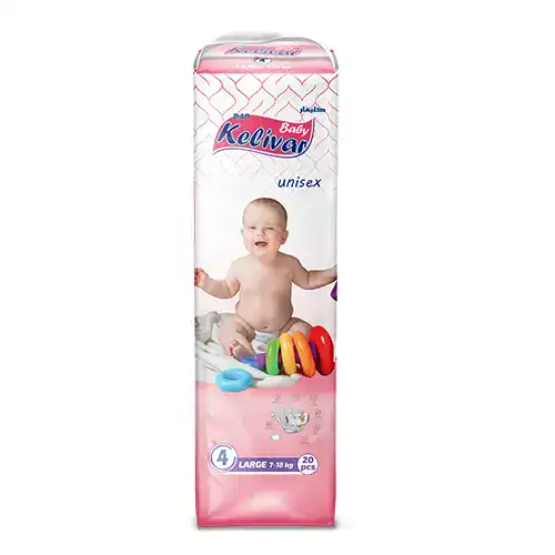 baby diapers Kelivar brand large size 20 pcs classic packaging high absorbency leak protection bulk manufacturer