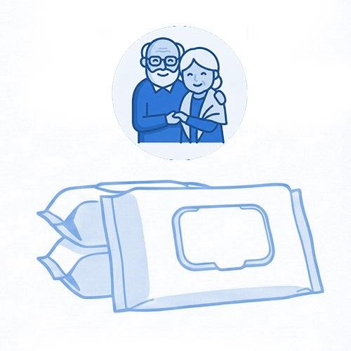 Adult wet wipes category icon