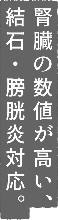 クレアチニン・BUNの数値が高い犬や、結石・膀胱炎に対応した高級ドッグフード