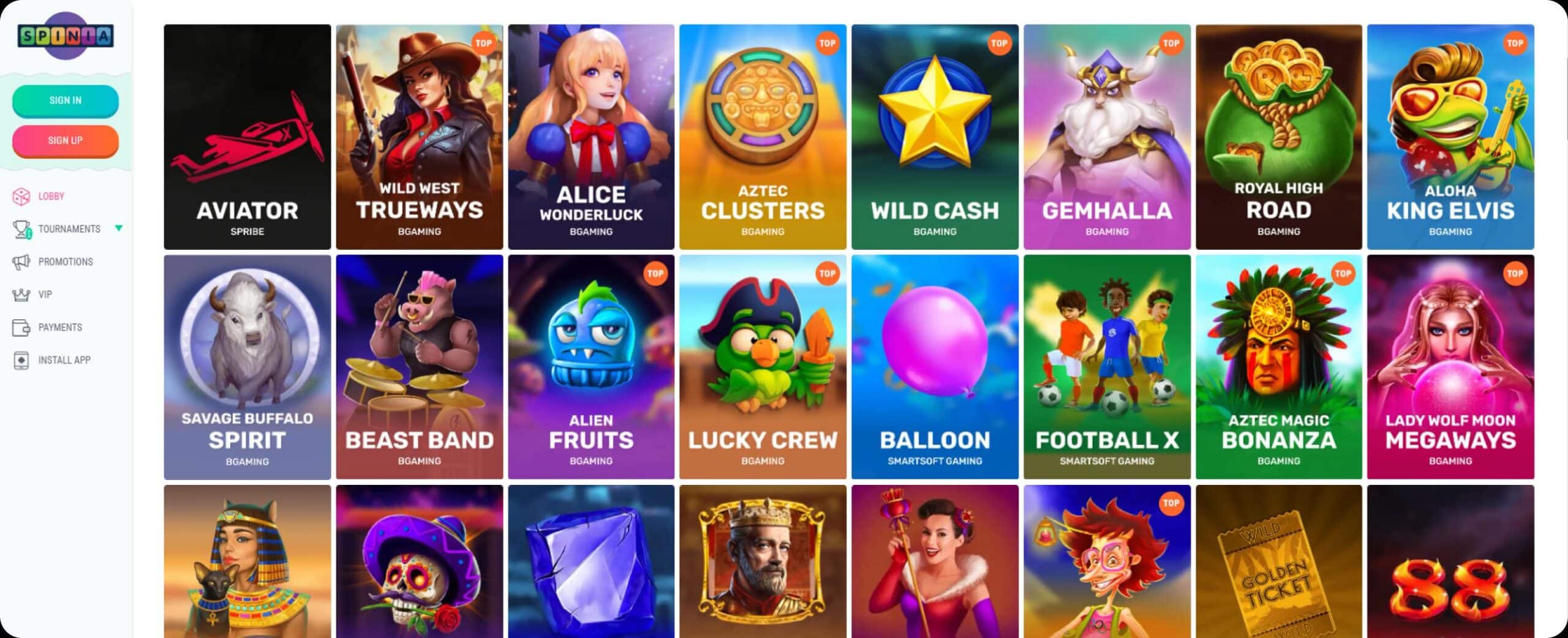 Spinia Bästa Onlinekasino