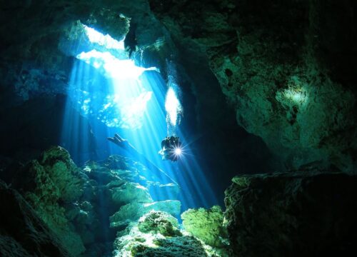 Cavern diving Riviera Maya Mexico