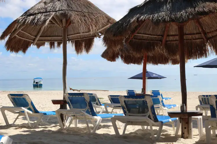 Beach Club entrance and lounge deck at Squalo Divers