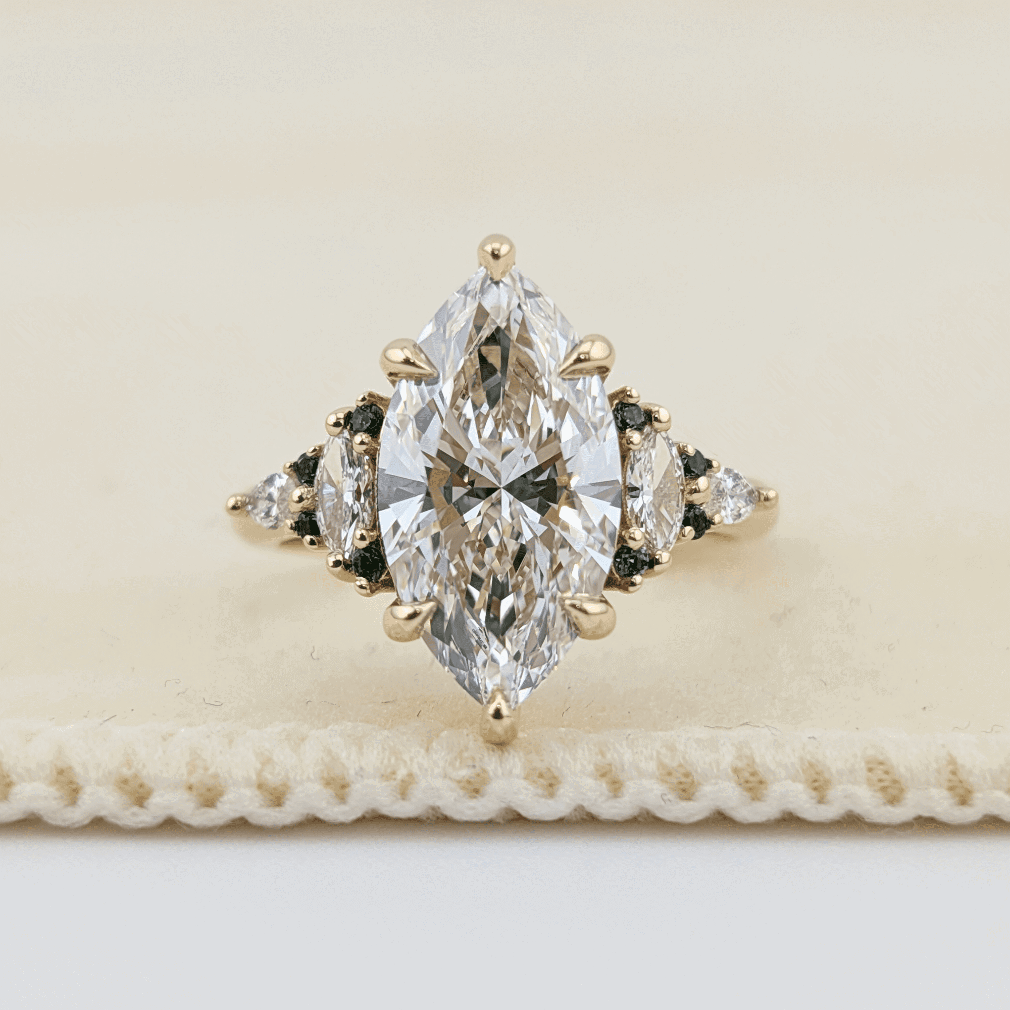 Marquise diamond engagement ring