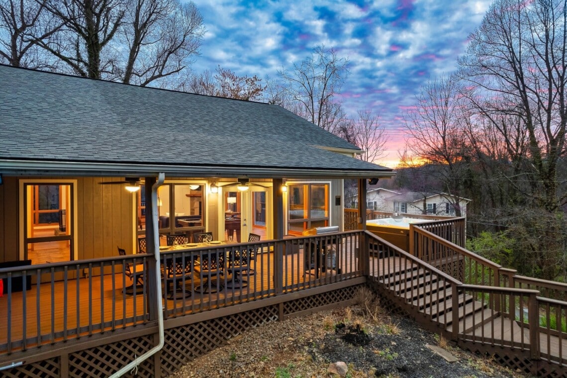 Spacious outdoor areas perfect for relaxing on warm summer nights.