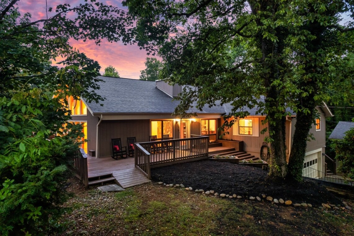 Relax on the front deck's inviting rocking chairs.