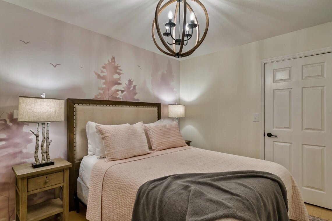 Main-level queen bedroom offering comfort and convenience.
