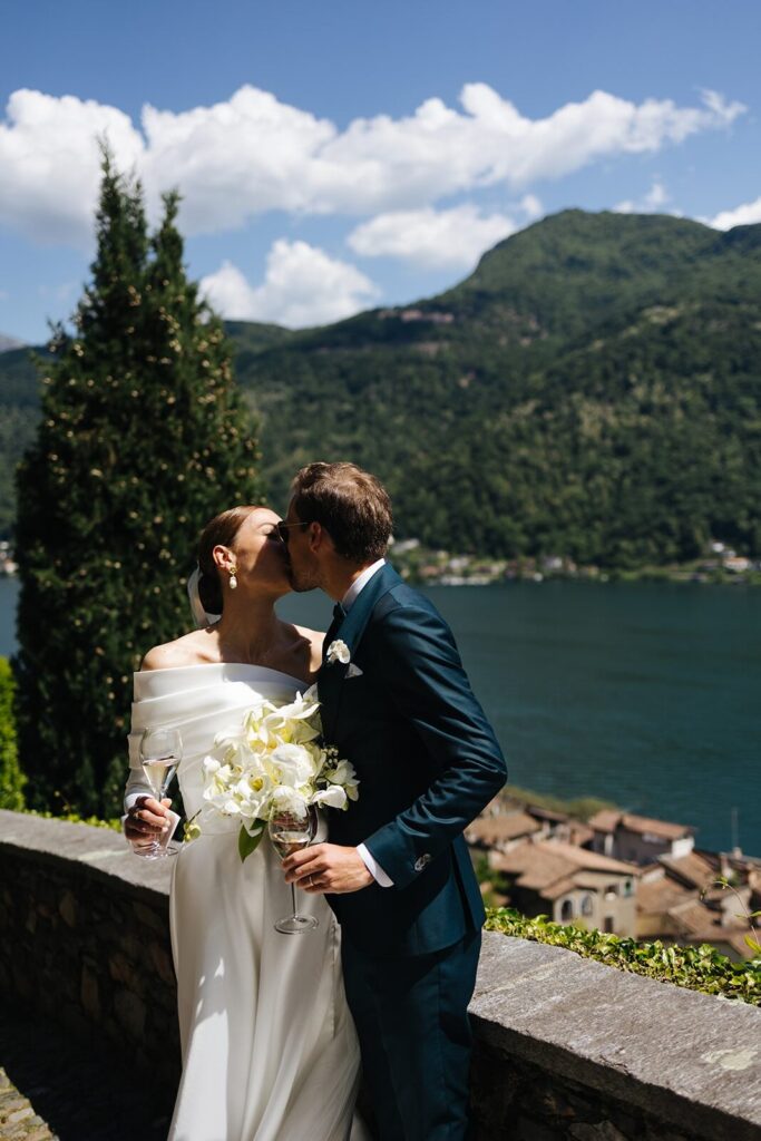 Intimate wedding moment at Villa Morotti, Lake Maggiore area, Italy destination wedding
