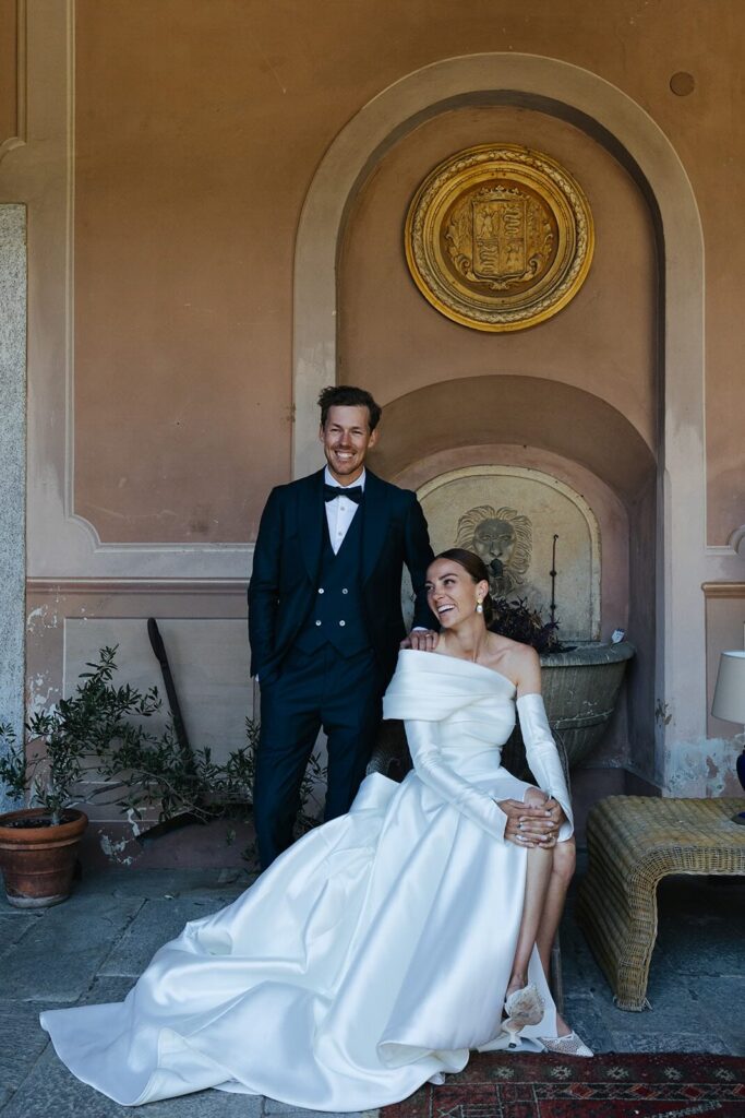 Bride and groom portrait session by Lake Maggiore area, Daverio, near Lake Maggiore