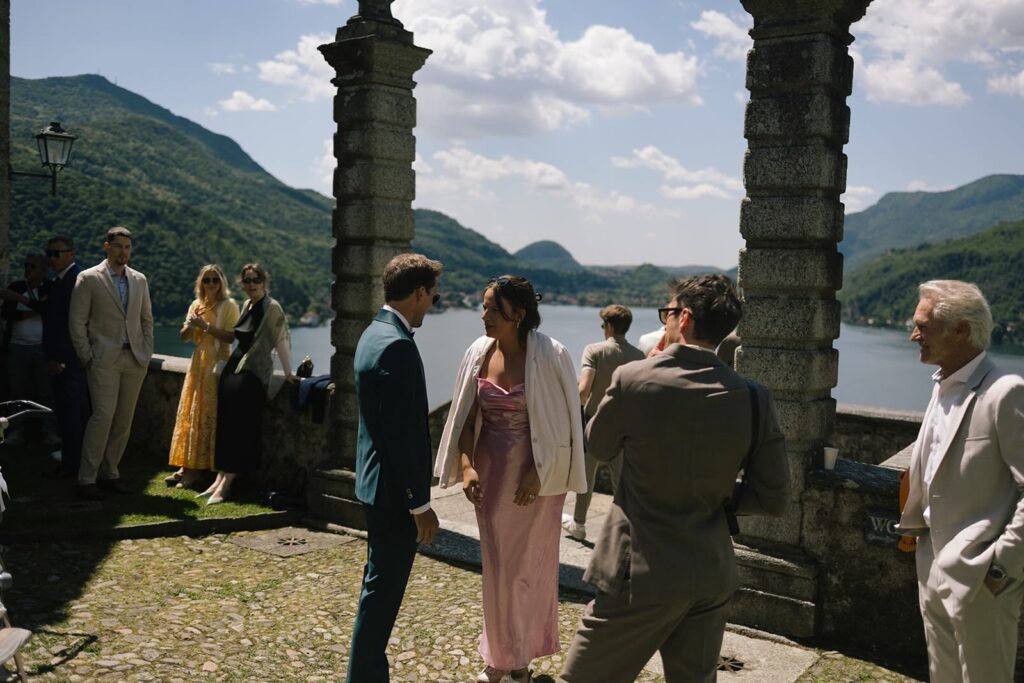 Angelique and Alain wedding ceremony at Villa Morotti on Lake Maggiore area, Italy