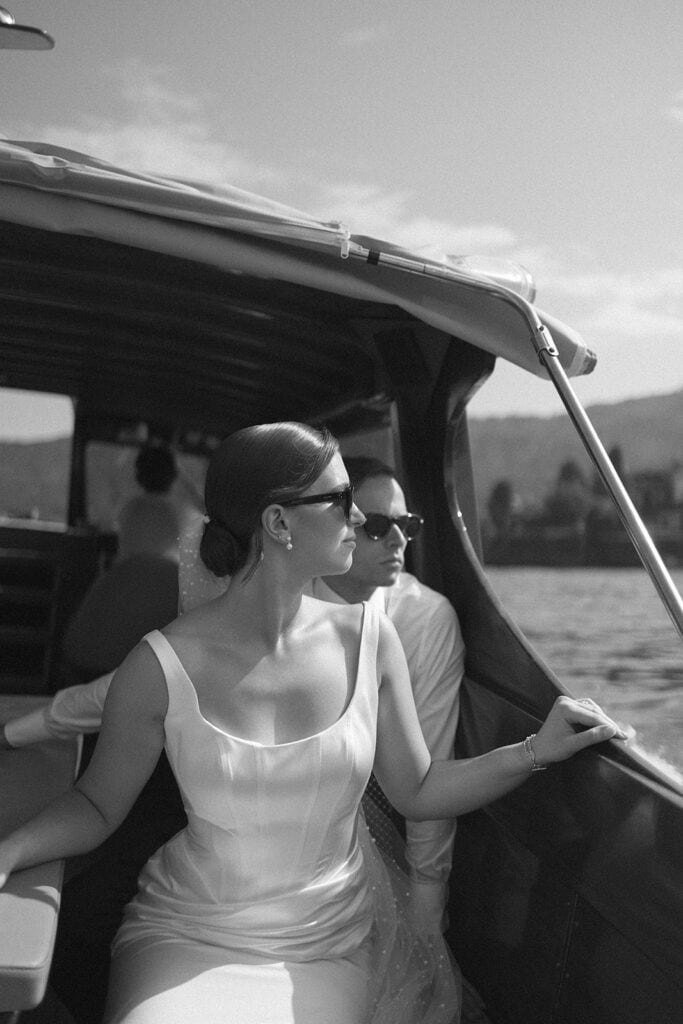 Wedding party portraits with Lake Maggiore in the background, Verbania