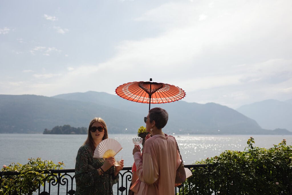 First dance at Villa Rusconi Clerici wedding reception, Lake Maggiore, Italy