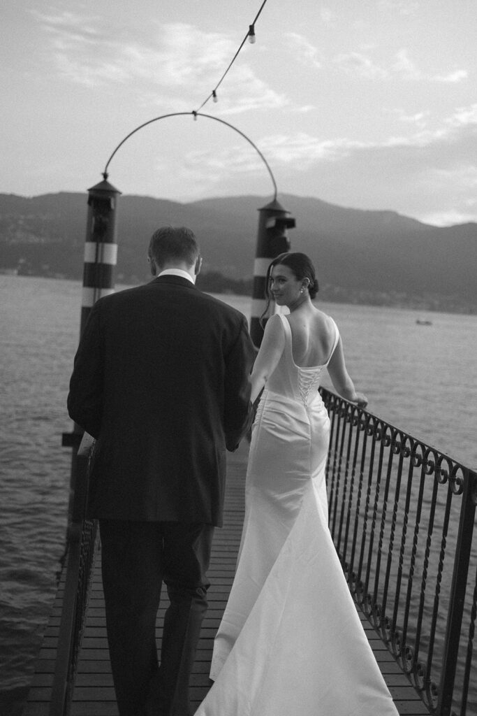Wedding party portraits with Lake Maggiore in the background, Verbania