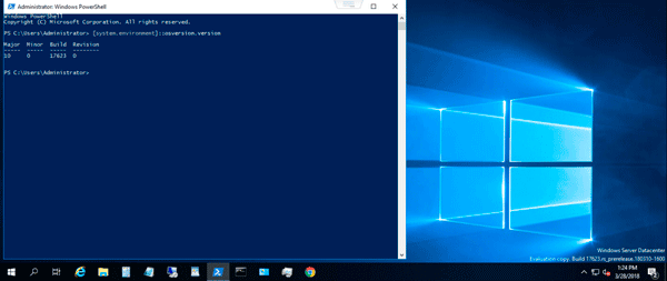 Microsoft Windows Server 2019 Insiders Preview upgrade completed