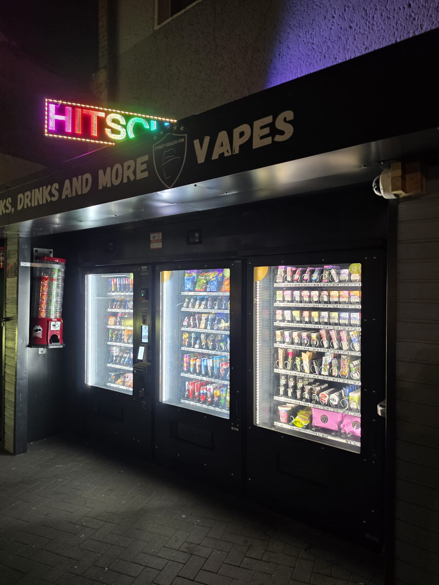 Snackautomat Wittenberge bei Nacht