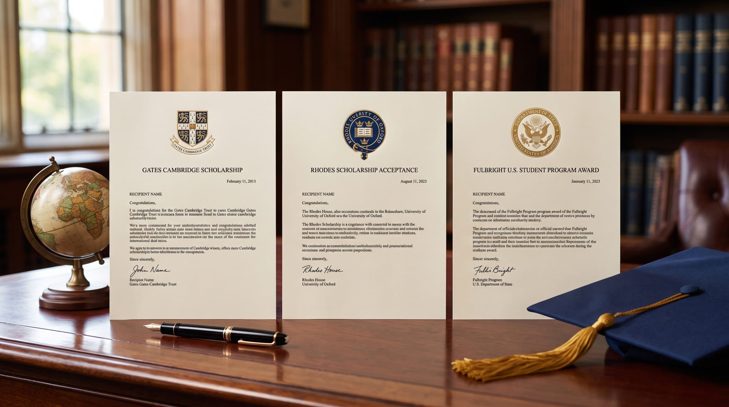 Gates Cambridge, Rhodes & Fulbright Recommendation Letters: Official Requirements & 3 Full Samples (2026)