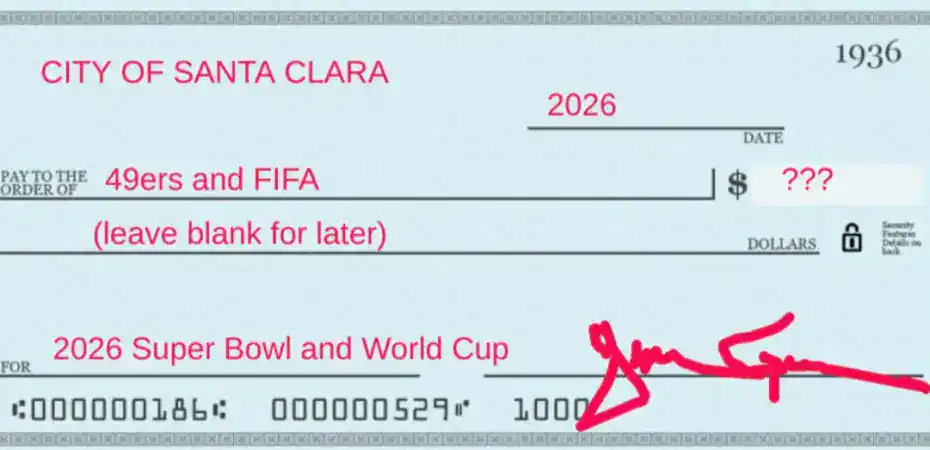 Santa Clara is not spending taxpayer money on the World Cup. Wait, yes they are
