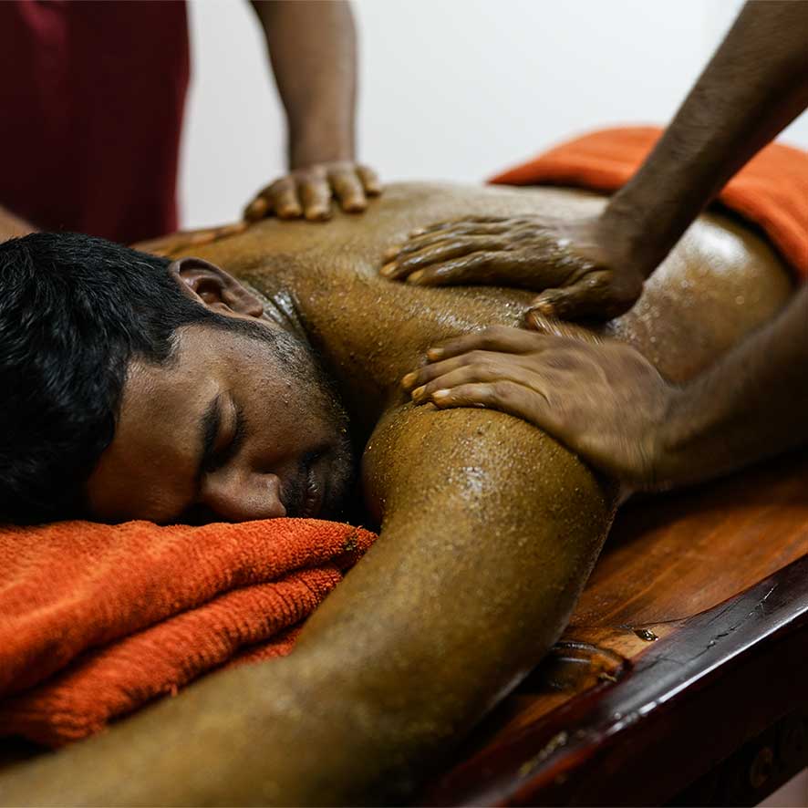 Udvartana herbal powder massage for weight loss