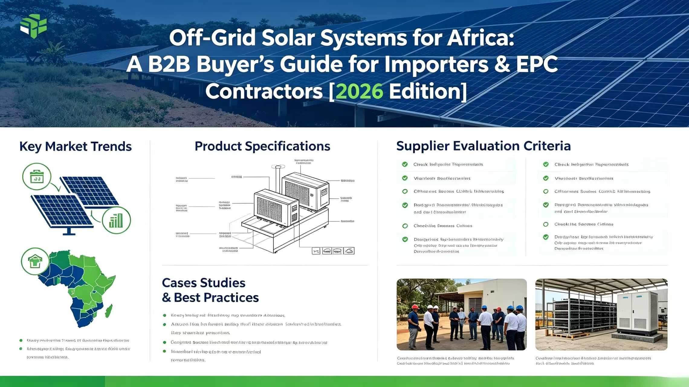 Afrika için Şebekeden Bağımsız Güneş Enerjisi Sistemleri: İthalatçılar ve EPC Yüklenicileri için B2B Alıcı Kılavuzu [2026 Sürümü]