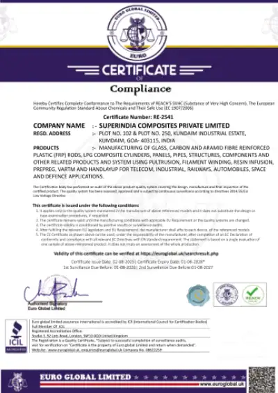 REACH Certificate